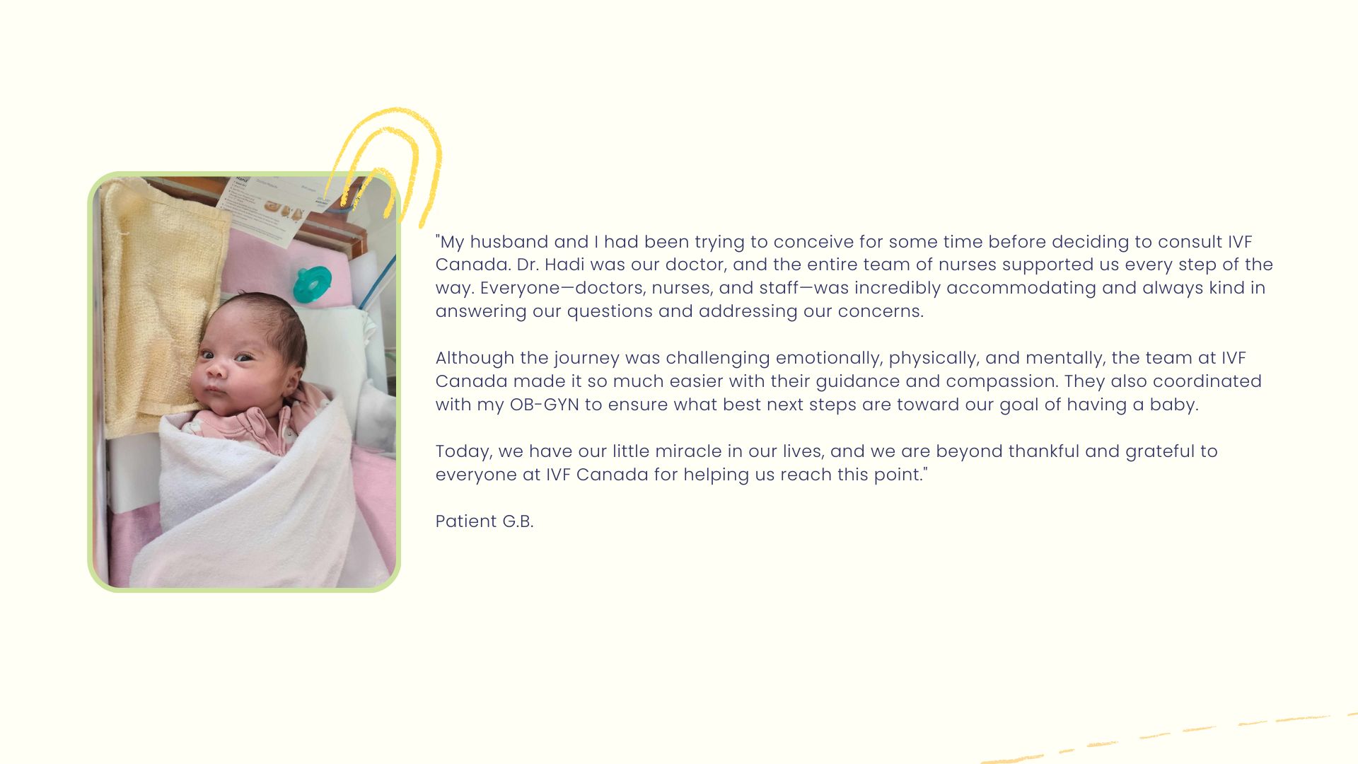 Patient Testimonials - Ontario Fertility Program