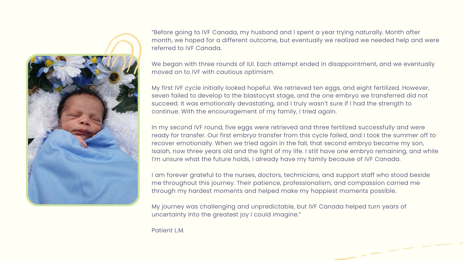 Patient Testimonials - Ontario Fertility Program